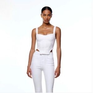 White Denim Corset